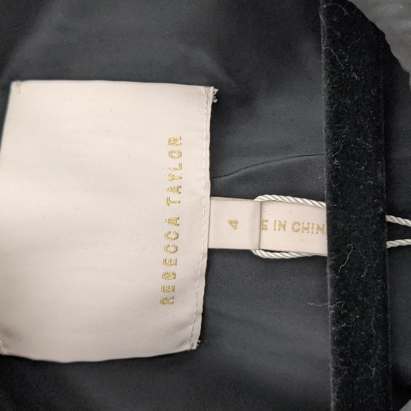 Black Rebecca Taylor Textured Zip-Up Jacket - Picture 5 of 9